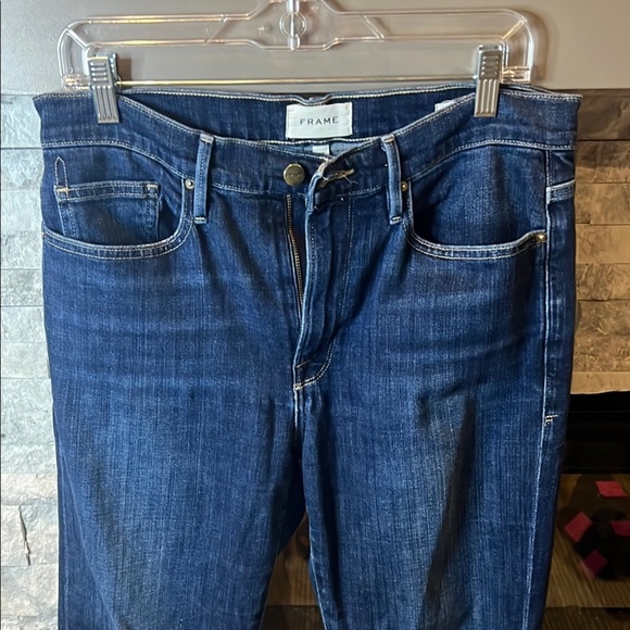 Frame Dark Wash Le Beau Crop Denim Jeans size 27 - Picture 6 of 13